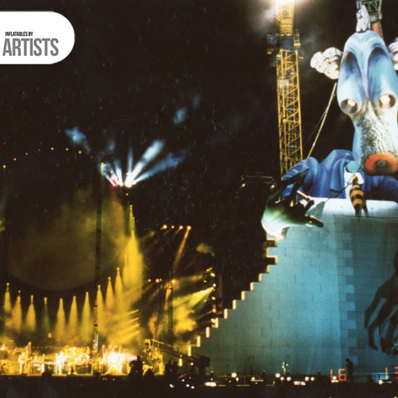 Pink Floyd Teacher inflatable over wall